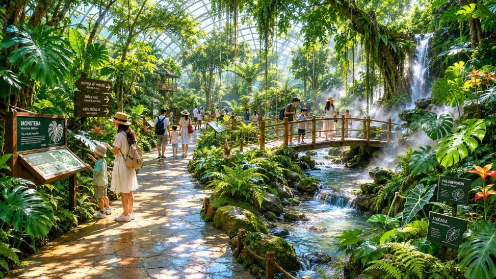 vườn hoa nhà kính