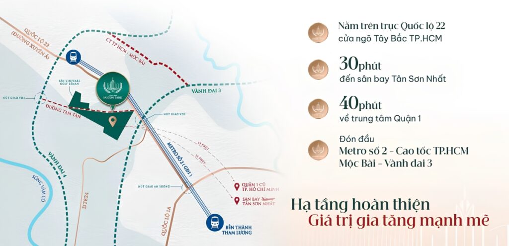 Vị trí Vinhomes Hóc Môn Saigon Park